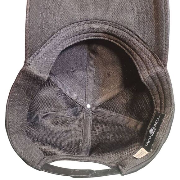 Iconic Taco Bell Employee Crew Member Embroidered Logo Black Snapback Hat - Picture 5 of 6